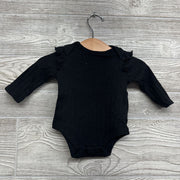 Ribbed Ruffle Shoulder Bodysuit 0-3M