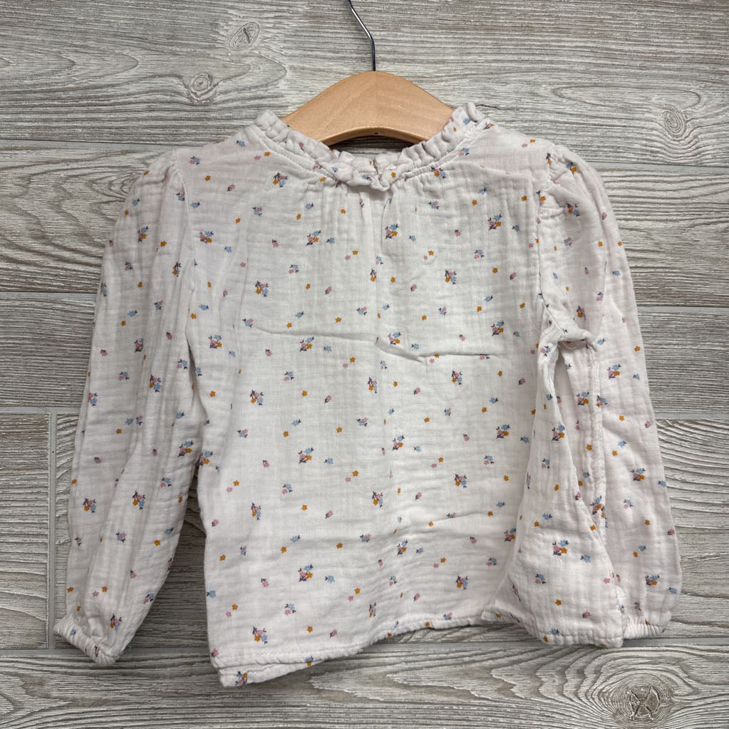 Corduroy Jumper & Muslin Shirt Flowers 3t