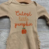 Ribbed Outfit Cutest Little Pumpkin 0-3M