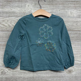 LS Shirt Sequins Flowers 4t