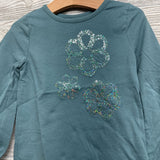 LS Shirt Sequins Flowers 4t
