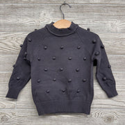 Mock Neck Sweater Poms 3t