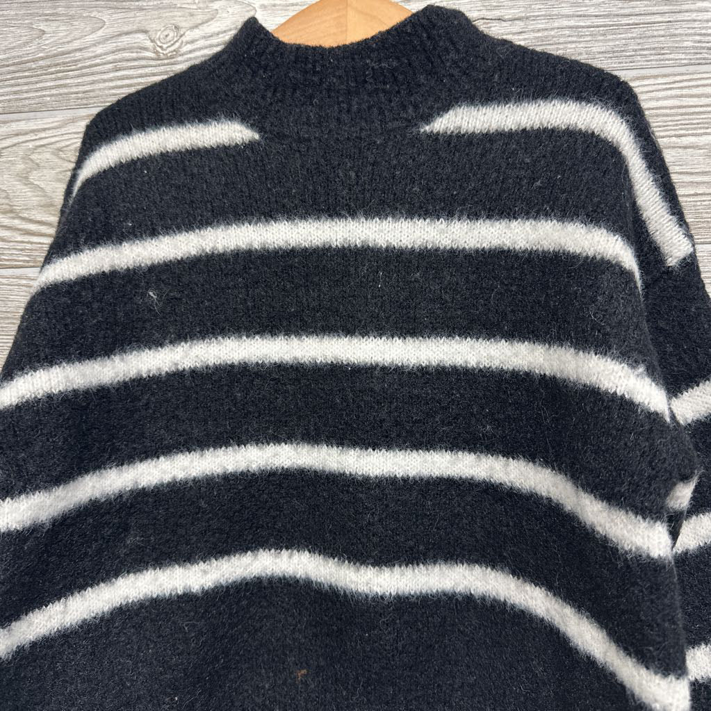 Mock Neck Sweater Stripes 7-8