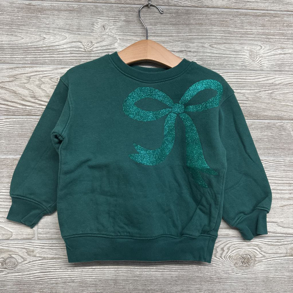 Crewneck Glitter Bow 3t