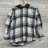 Plaid Button Up Shirt W/ Hood 3t