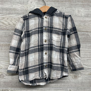Plaid Button Up Shirt W/ Hood 3t