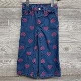 Wide Leg Jeans Hearts 2T