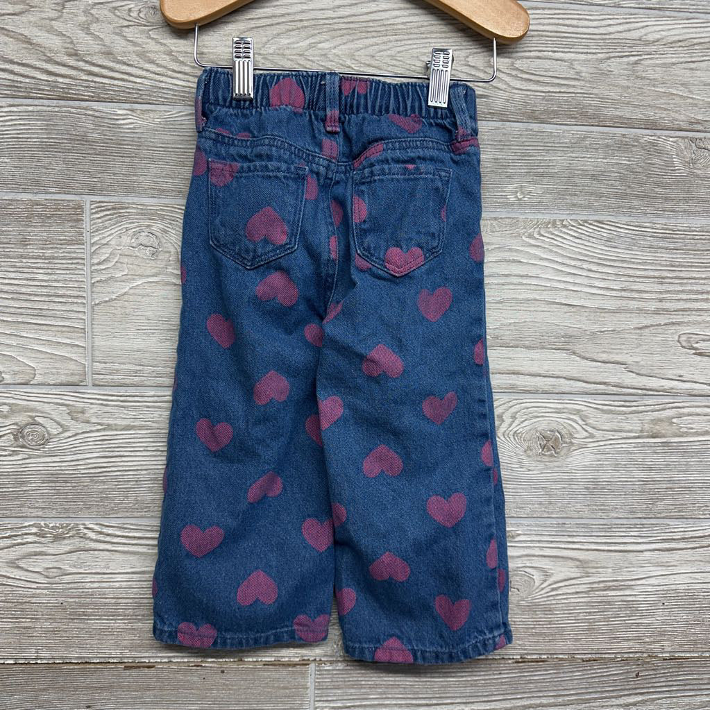 Wide Leg Jeans Hearts 2T