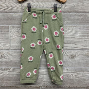 Drawstring Jogger Sweatpants Flowers 2T