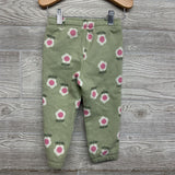 Drawstring Jogger Sweatpants Flowers 2T