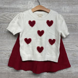 SS Sweater Hearts & Knit Skirt 10-12