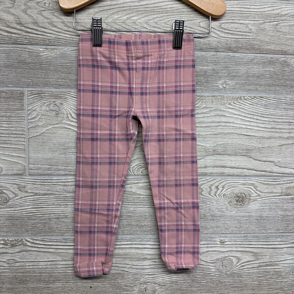Crewneck Butterflies Flowers & Plaid Leggings 3T
