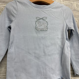 LS Ribbed Shirt & Flare Pants Swans Lettuce Trim 3T