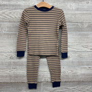 2 Pc LS Waffle Knit PJs Stripes 4