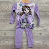 2 Pc LS PJs Anna Snowflakes 3T