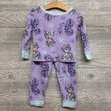 2 Pc LS PJs Elsa Snowflakes 4T