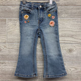 Flare Jeans Embroidered Flowers 2T