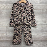 2 Pc LS Button Up PJs Animal Print 4T