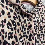 2 Pc LS Button Up PJs Animal Print 4T