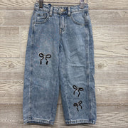 Wide Leg Jeans Sequin Bows 4
