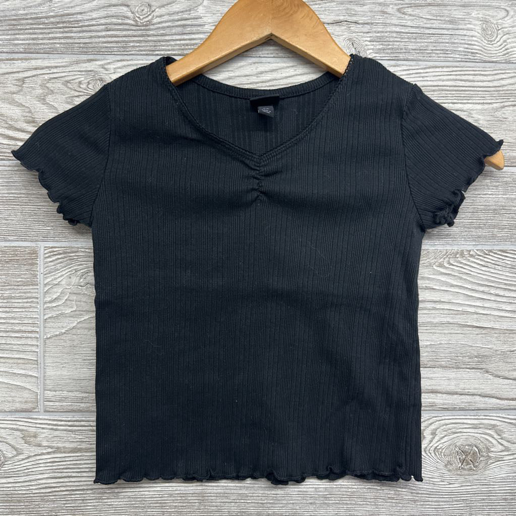 Ribbed V Neck Shirt Lettuce Trim 8