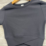 Cross Panel Ribbed Active Shirt 10