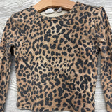 LS Ribbed Crop Shirt Animal Print 4-5