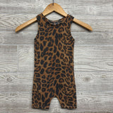 Handmade Ribbed Tank Romper Animal Print 4-5