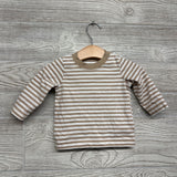 LS Shirt Stripes & Chambray Overalls 6M