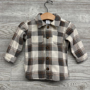 LS Plaid Fleece Button Up Shirt 9M
