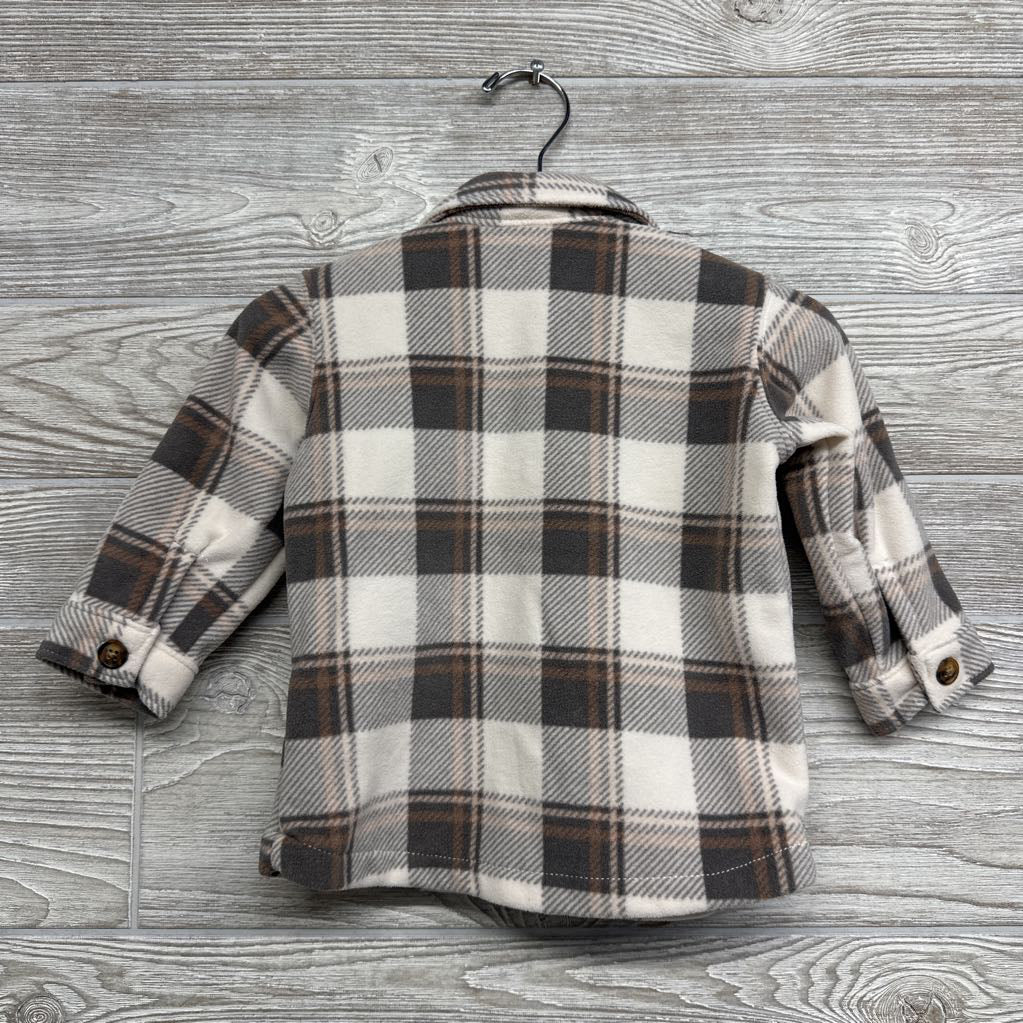 LS Plaid Fleece Button Up Shirt 9M