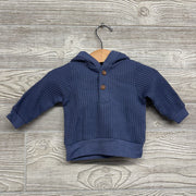 LS Waffle Knit Henley Shirt W/ Hood 3M