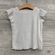 Ribbed Flutter Sleeve Shirt Lettuce Trim 5T