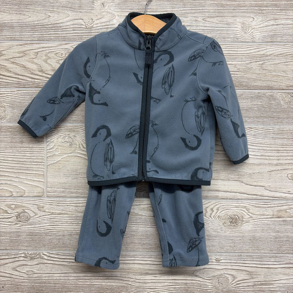 Full Zip Fleece Jacket & Pants Penguins 12M