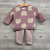 Nw/oT Plush Crewneck Bears & Leggings Stripes 9M