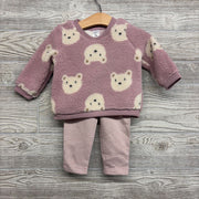 Nw/oT Plush Crewneck Bears & Leggings Stripes 9M
