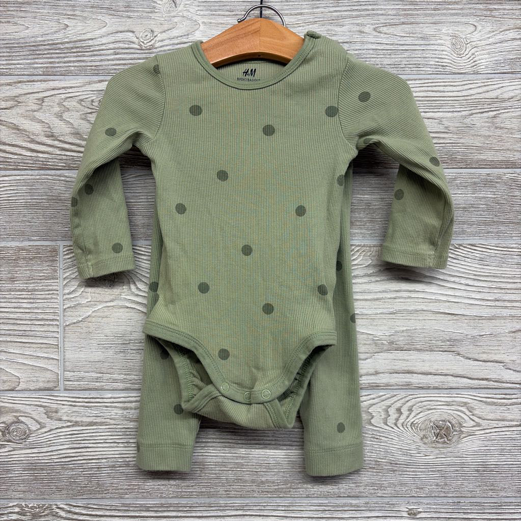 LS Ribbed Bodysuit & Pants Dots 9M