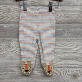 LS Side Snap Shirt & Pants W/ Hat Stripes Lion 0-3M