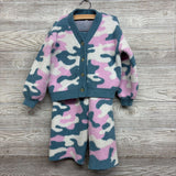 Plush Cardigan & Wide Leg Pants Camo 4T