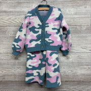 Plush Cardigan & Wide Leg Pants Camo 4T