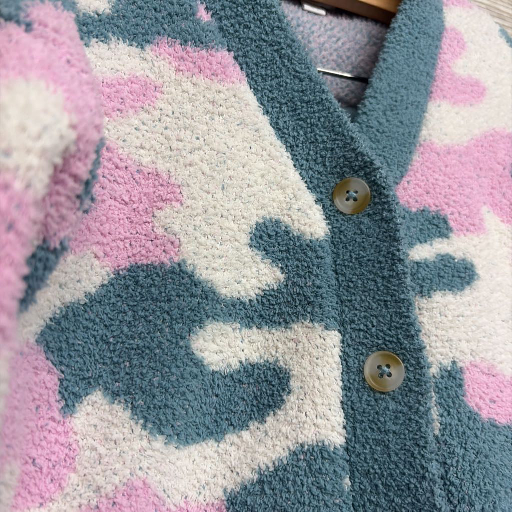 Plush Cardigan & Wide Leg Pants Camo 4T