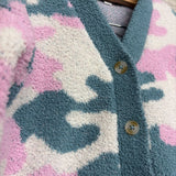 Plush Cardigan & Wide Leg Pants Camo 4T
