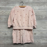 Velour Crewneck & Wide Leg Pants Hearts 3T
