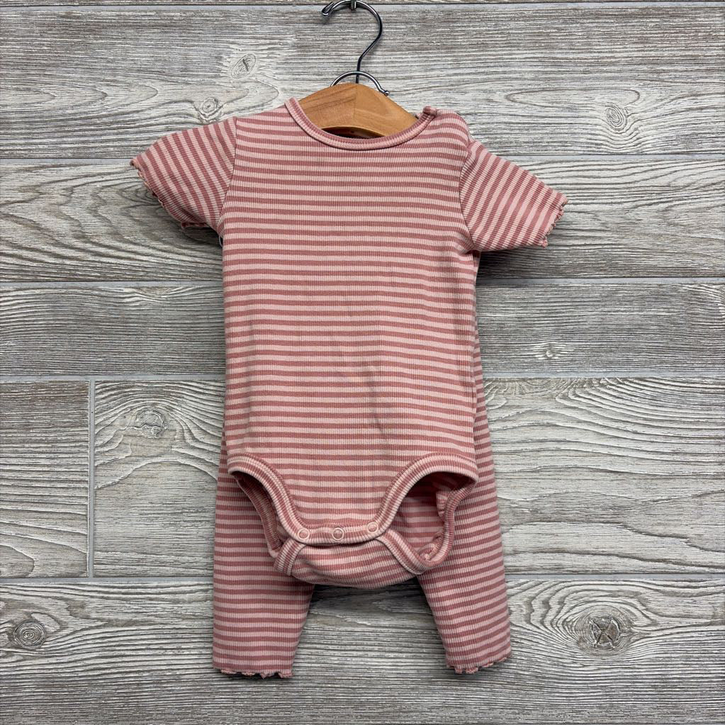 Ribbed Bodysuit Stripes & Pants 9M