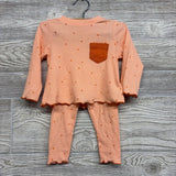 LS Ribbed Shirt & Leggings Dots 6-9M