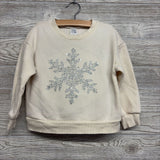 Crewneck Glitter Snowflake & Tulle Skirt 4T
