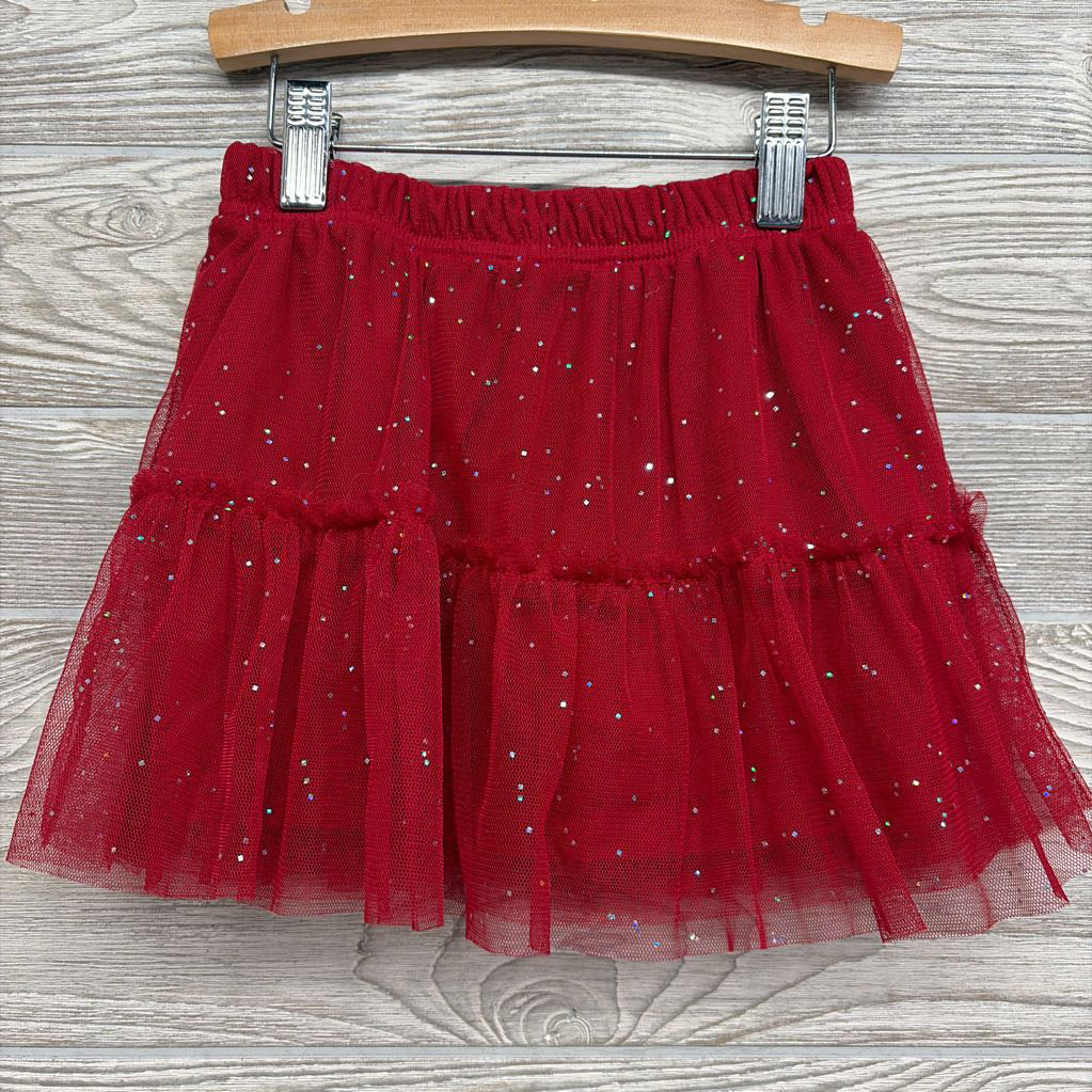Crewneck Glitter Snowflake & Tulle Skirt 4T