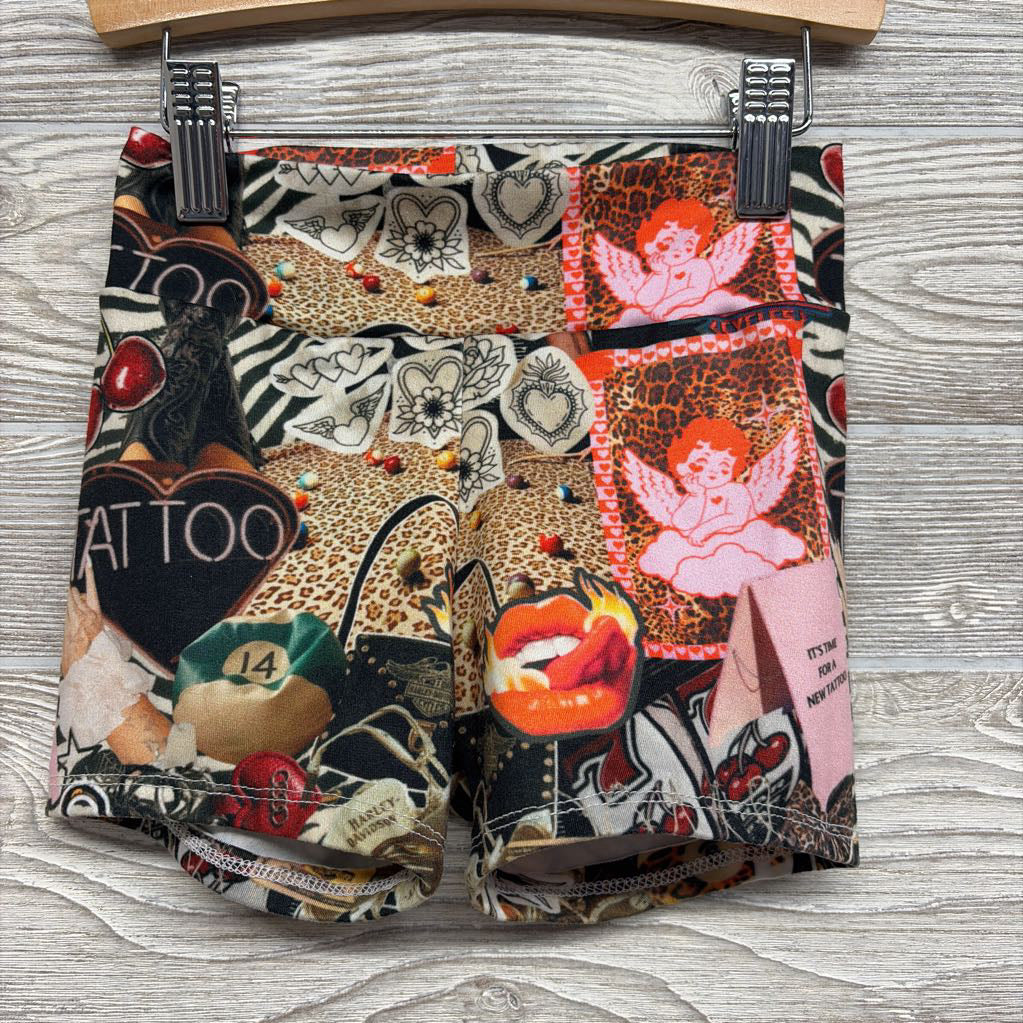 Handmade Shorts Tattoo Animal Print 4T