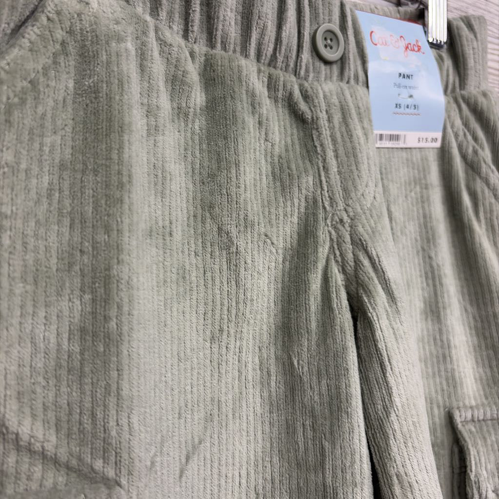 NEW Ribbed Wide Leg Cargo Pants 4-5