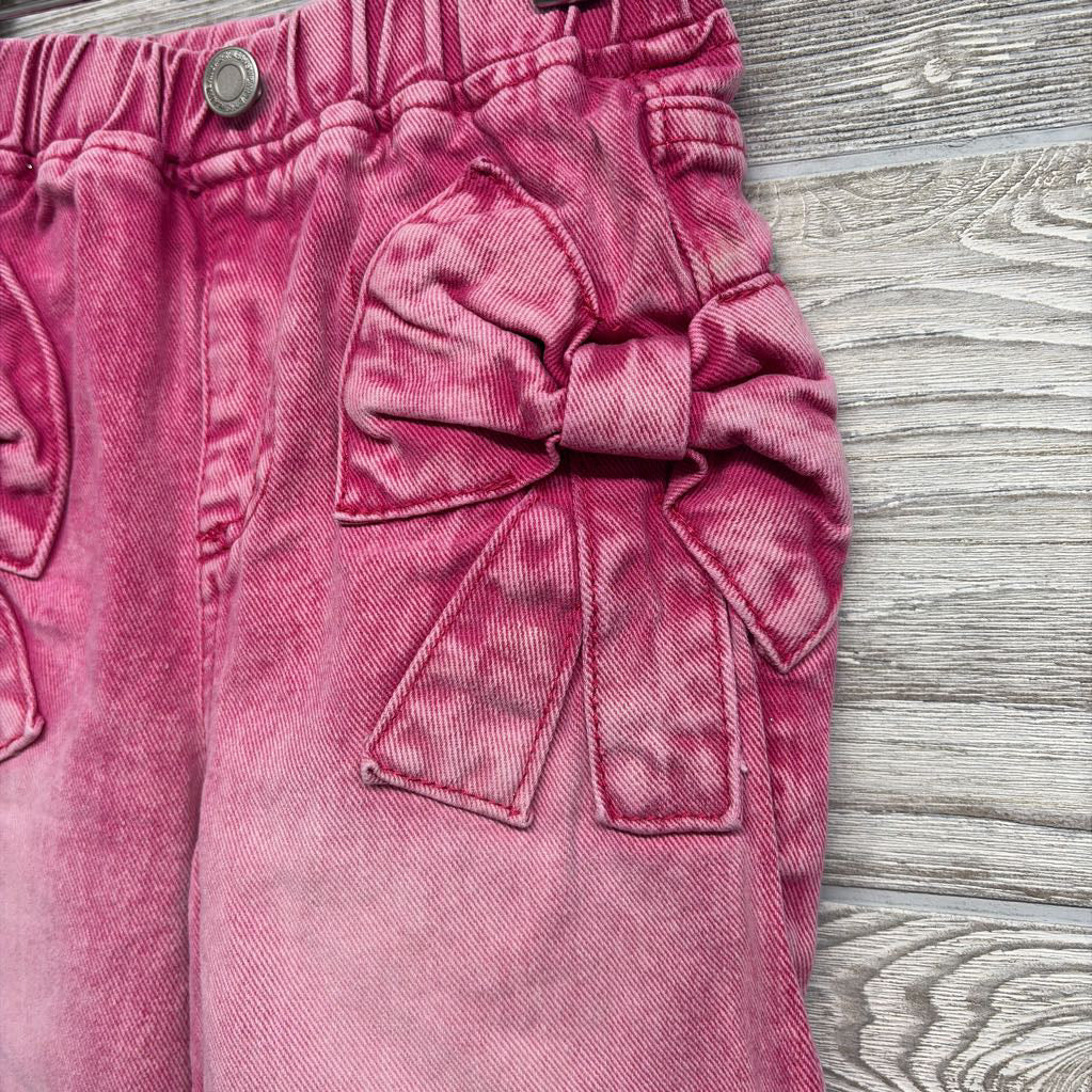 Wide Leg Jeans Bow Pockets 5